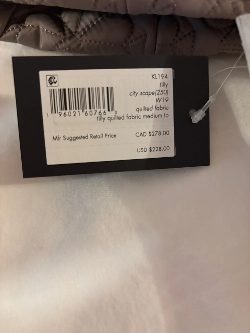 Kate Spade Quilted Floral Tote in  Taupe